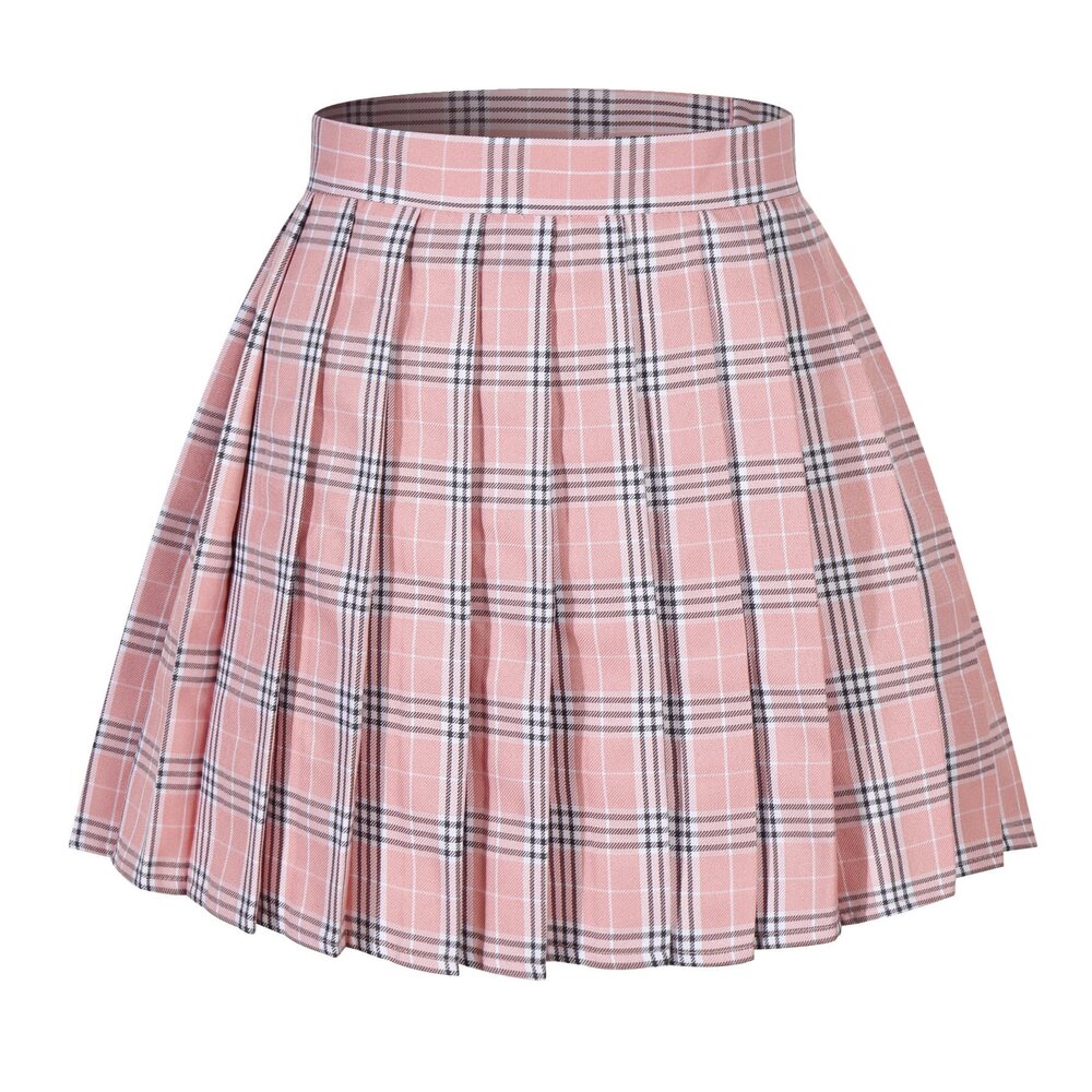 4066 Girl's Japan Cosplay Anime Costumes Skirts S,Pink Mixed White